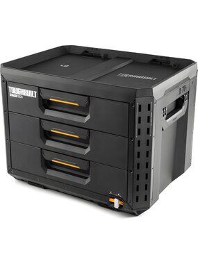 Heavy-Duty Stackable Tool Box with 3 Drawers, 22 Dividers & 50 lb Capacity